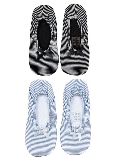 Pantofole donna INFINITIF Ballerine Confezione da 2 - Kiabi