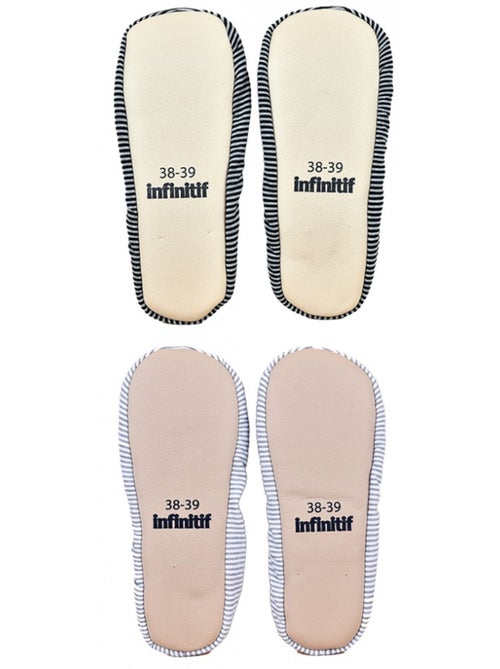 Pantofole donna INFINITIF Ballerine Confezione da 2 - Kiabi