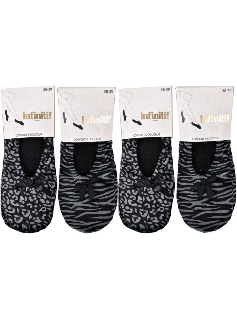 Pantofole Donna INFINITIF Comfort Confezione da 4 Multicolore - Kiabi