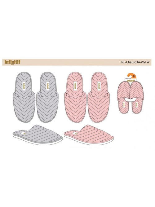 Pantofole Donna INFINITIF Confezione da 2 - Kiabi