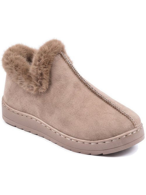Pantofole donna invernali scandinave ozabi, montanti caviglia, suola dentellata - Kiabi Pantofole donna invernali scandinave ozabi, montanti caviglia, suola dentellata - Kiabi