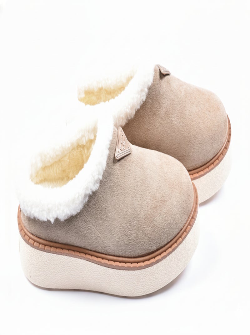 Pantofole Donna Inverno Mule Stile Scandinavo ND10882 Tortora - Kiabi