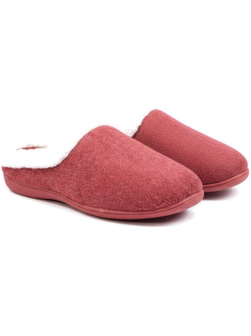 Pantofole donna inverno ozabi, feltro tinta unita sfumato, collo ecopelliccia - Kiabi Pantofole donna inverno ozabi, feltro tinta unita sfumato, collo ecopelliccia - Kiabi