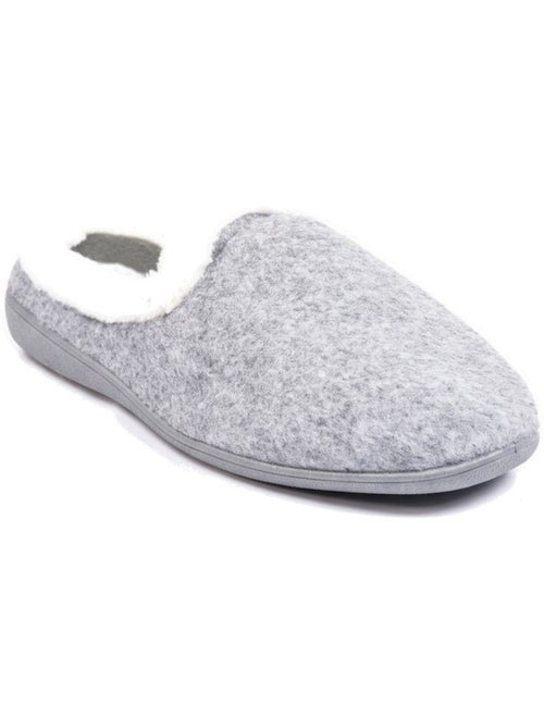 Pantofole donna inverno ozabi, feltro tinta unita sfumato, collo ecopelliccia - Kiabi Pantofole donna inverno ozabi, feltro tinta unita sfumato, collo ecopelliccia - Kiabi