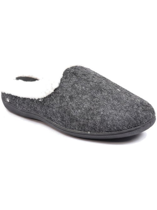 Pantofole donna inverno ozabi, feltro tinta unita sfumato, collo ecopelliccia - Kiabi Pantofole donna inverno ozabi, feltro tinta unita sfumato, collo ecopelliccia - Kiabi
