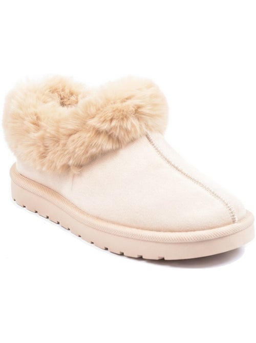 Pantofole donna inverno scandinavo ozabi, suola zigrinata interno esterno - Kiabi Pantofole donna inverno scandinavo ozabi, suola zigrinata interno esterno - Kiabi