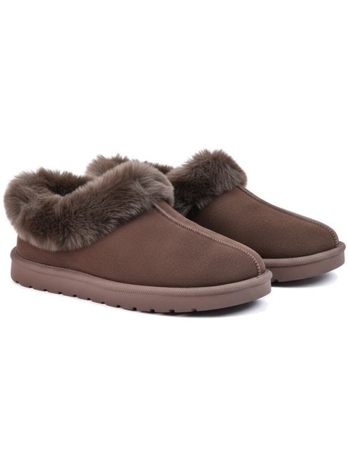 Pantofole donna inverno scandinavo ozabi, suola zigrinata interno esterno - Kiabi Pantofole donna inverno scandinavo ozabi, suola zigrinata interno esterno - Kiabi