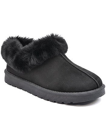 Pantofole donna inverno scandinavo ozabi, suola zigrinata interno esterno