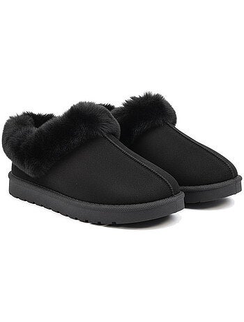Pantofole donna inverno scandinavo ozabi, suola zigrinata interno esterno