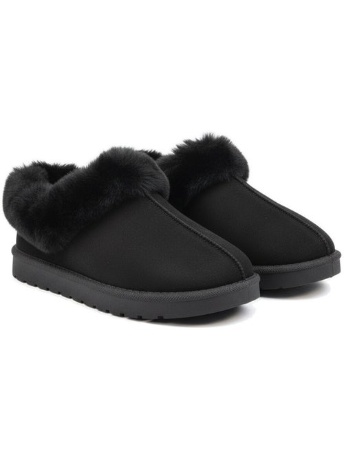 Pantofole donna inverno scandinavo ozabi, suola zigrinata interno esterno - Kiabi Pantofole donna inverno scandinavo ozabi, suola zigrinata interno esterno - Kiabi