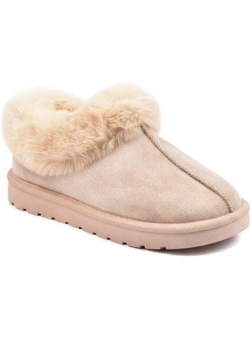 Pantofole donna inverno scandinavo ozabi, suola zigrinata interno esterno - Kiabi Pantofole donna inverno scandinavo ozabi, suola zigrinata interno esterno - Kiabi