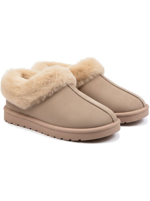 Pantofole donna inverno scandinavo ozabi, suola zigrinata interno esterno - Kiabi Pantofole donna inverno scandinavo ozabi, suola zigrinata interno esterno - Kiabi