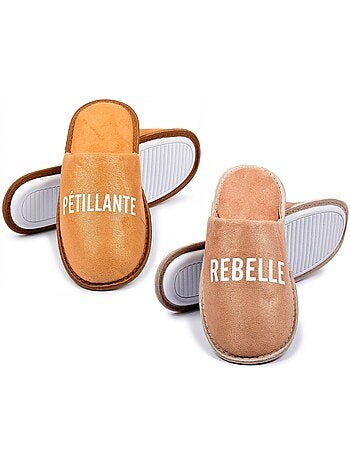 Pantofole Donna Lurex Glitter Confezione da 2 Paia