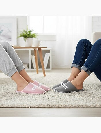 Pantofole Donna Lurex Glitter Confezione da 2 Paia