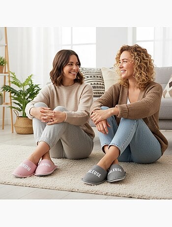 Pantofole Donna Lurex Glitter Confezione da 2 Paia