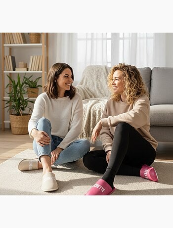 Pantofole Donna Lurex Glitter Confezione da 2 Paia