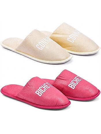 Pantofole Donna Lurex Glitter Confezione da 2 Paia