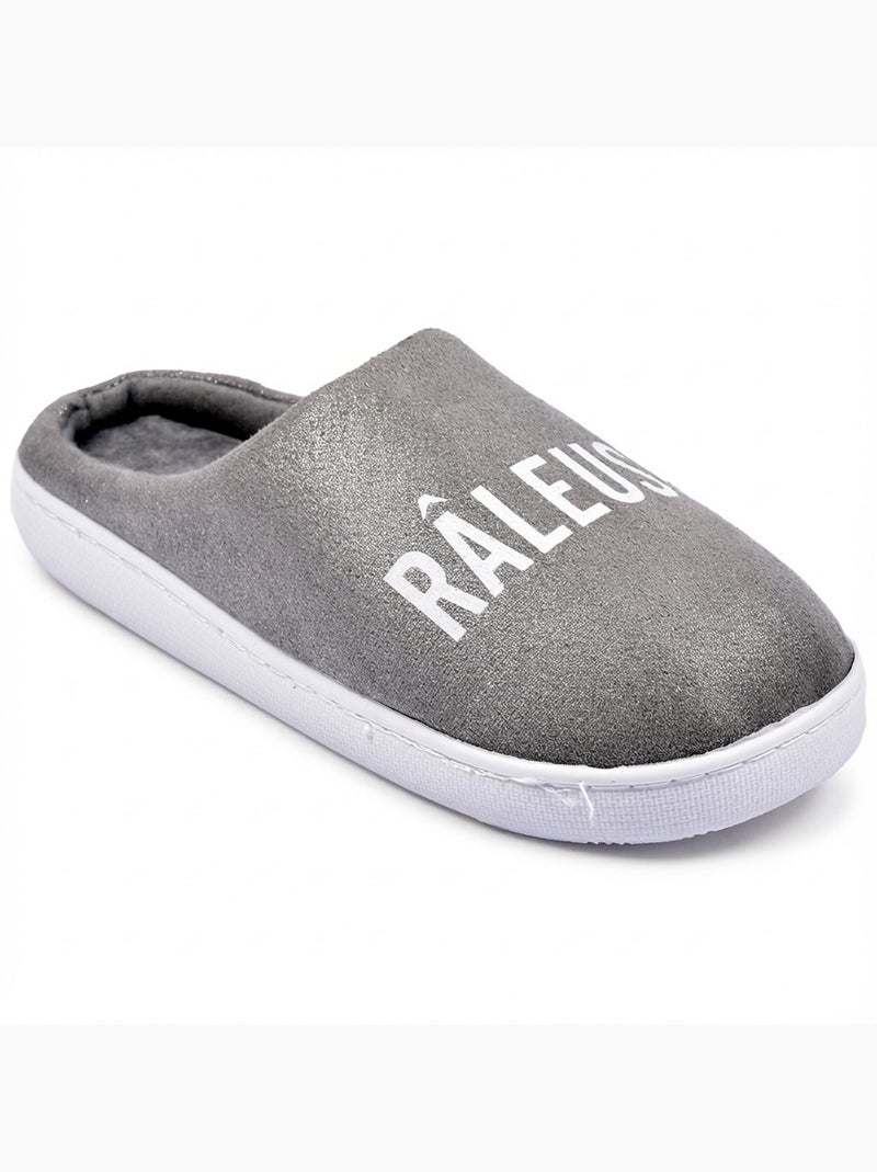 Pantofole Donna Lurex Glitter Grigio - Kiabi