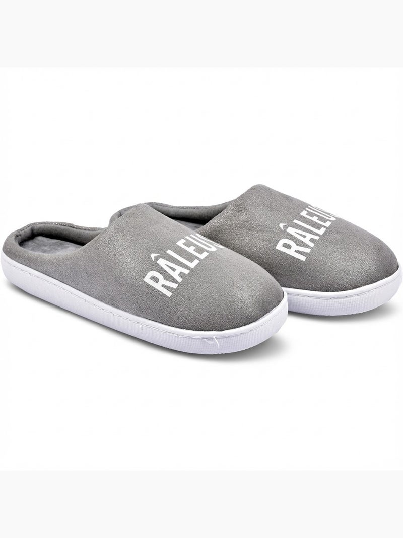 Pantofole Donna Lurex Glitter Grigio - Kiabi