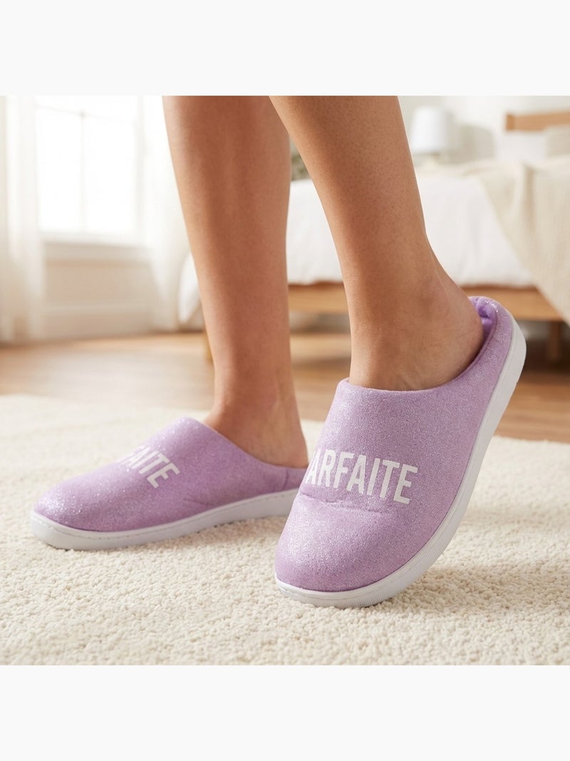 Pantofole Donna Lurex Glitter Viola - Kiabi