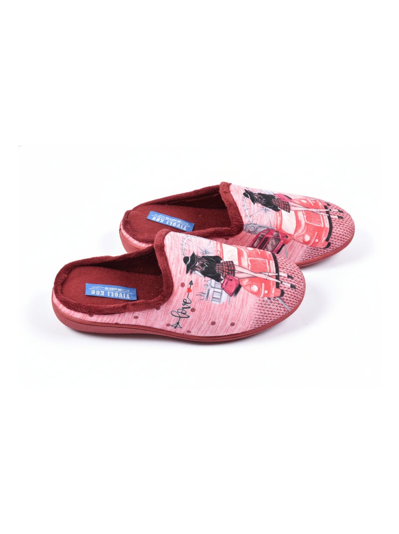Pantofole Donna Mule PhotoPrint Bordeaux - Kiabi