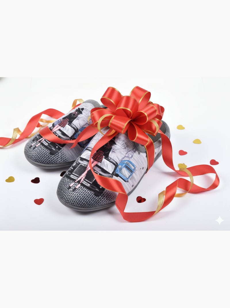 Pantofole Donna Mule PhotoPrint Grigio - Kiabi