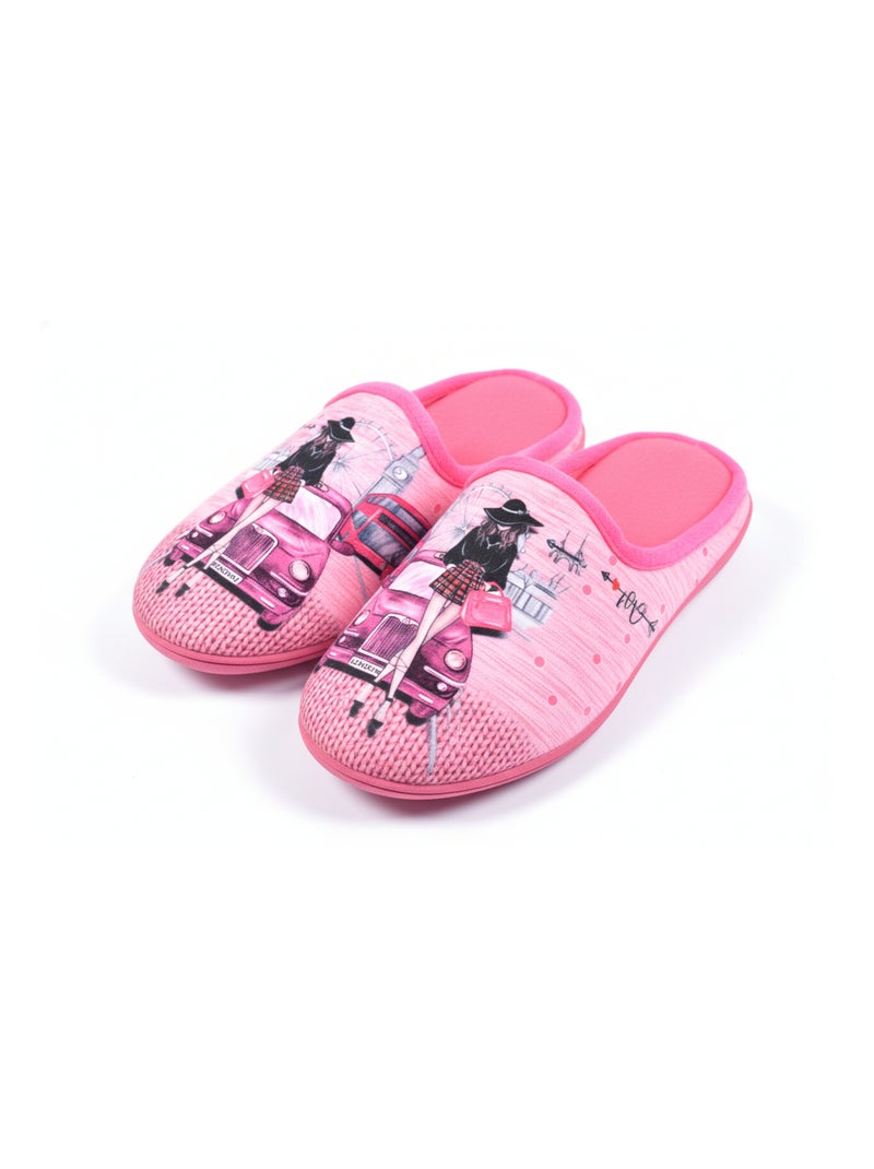 Pantofole Donna Mule PhotoPrint Rosa - Kiabi