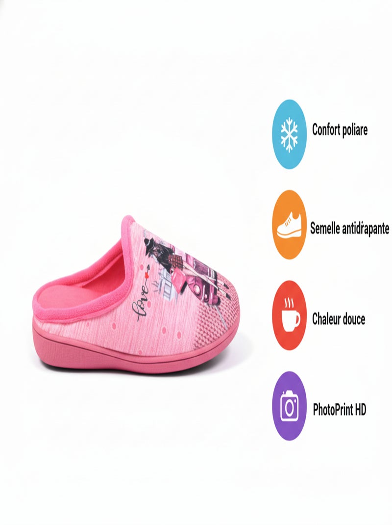 Pantofole Donna Mule PhotoPrint Rosa - Kiabi