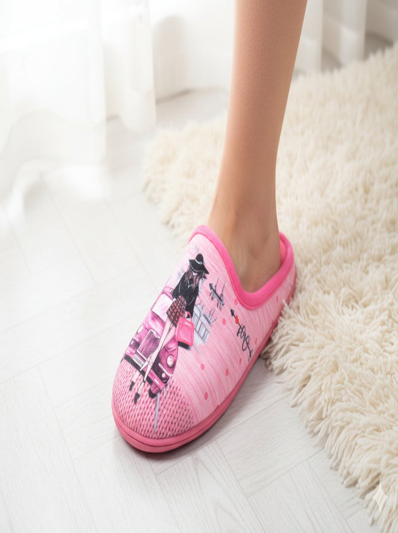 Pantofole Donna Mule PhotoPrint Rosa - Kiabi