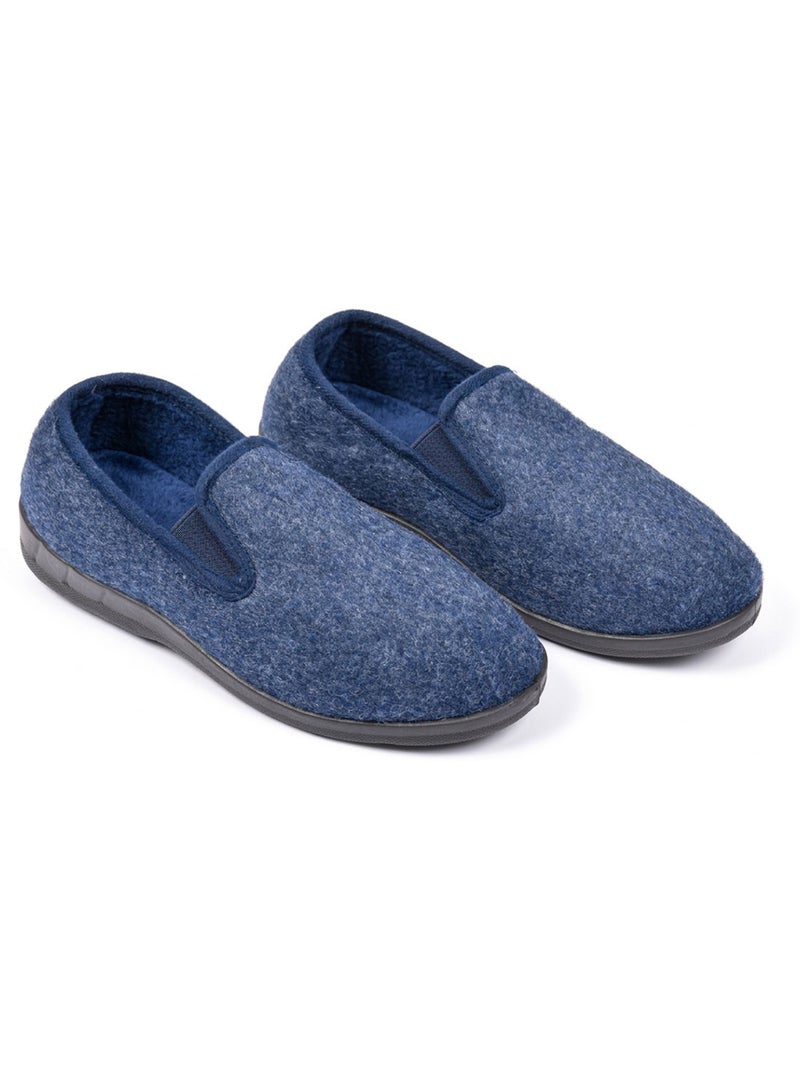 Pantofole Donna OZABI Charentaises Calde Foderate Suola Antiscivolo Blu - Kiabi