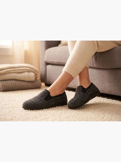 Pantofole Donna OZABI Charentaises Calde Foderate Suola Antiscivolo - Kiabi Pantofole Donna OZABI Charentaises Calde Foderate Suola Antiscivolo - Kiabi
