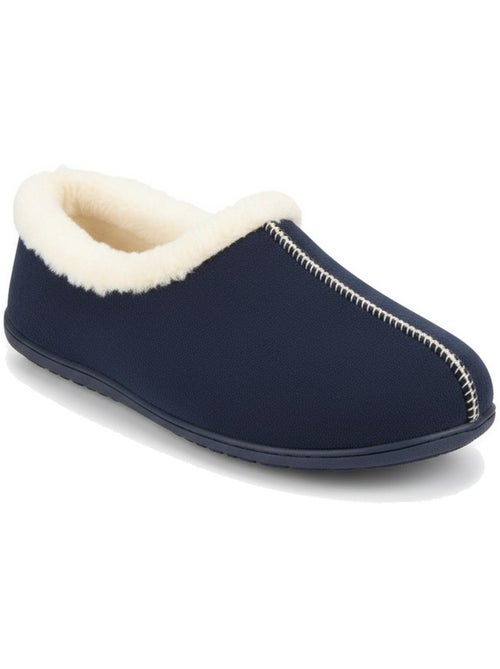 Pantofole donna ozabi charentaises collo in pelliccia, suola amovibile - Kiabi