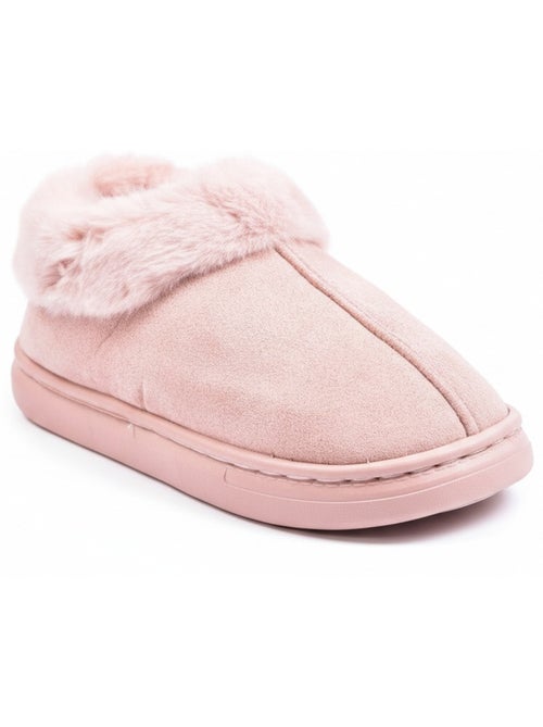 Pantofole donna ozabi chiuse suede sintetico collo pelliccia - Kiabi Pantofole donna ozabi chiuse suede sintetico collo pelliccia - Kiabi