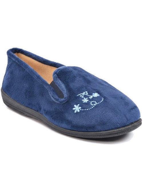 Pantofole donna ozabi, feltro ricamato fiori, elastici di sostegno - Kiabi Pantofole donna ozabi, feltro ricamato fiori, elastici di sostegno - Kiabi