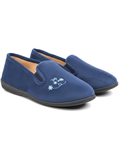 Pantofole donna ozabi, feltro ricamato fiori, elastici di sostegno - Kiabi Pantofole donna ozabi, feltro ricamato fiori, elastici di sostegno - Kiabi