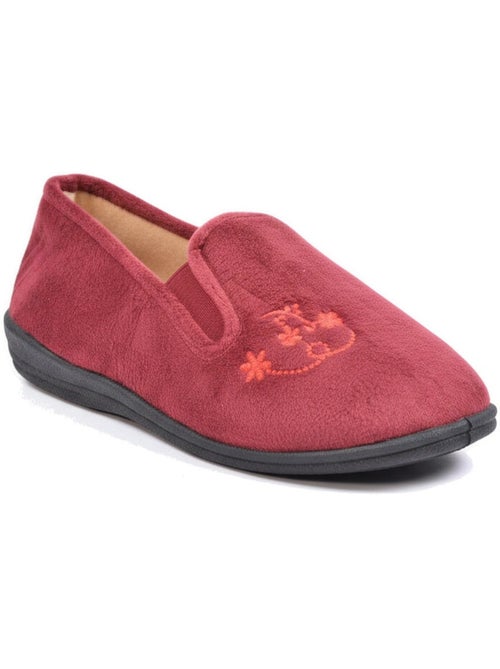 Pantofole donna ozabi, feltro ricamato fiori, elastici di sostegno - Kiabi Pantofole donna ozabi, feltro ricamato fiori, elastici di sostegno - Kiabi