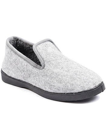 Pantofole donna ozabi invernali, feltro melange, foderate, suola estraibile