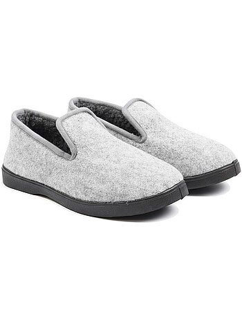Pantofole donna ozabi invernali, feltro melange, foderate, suola estraibile
