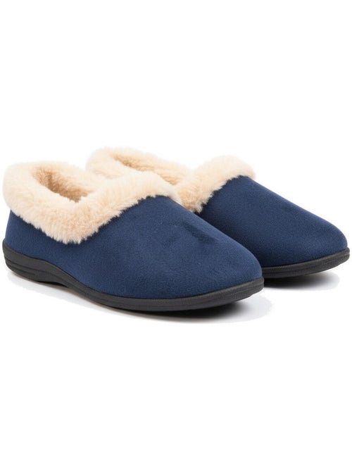 Pantofole donna ozabi invernali, feutrina tinta unita, collo finta pelliccia - Kiabi Pantofole donna ozabi invernali, feutrina tinta unita, collo finta pelliccia - Kiabi