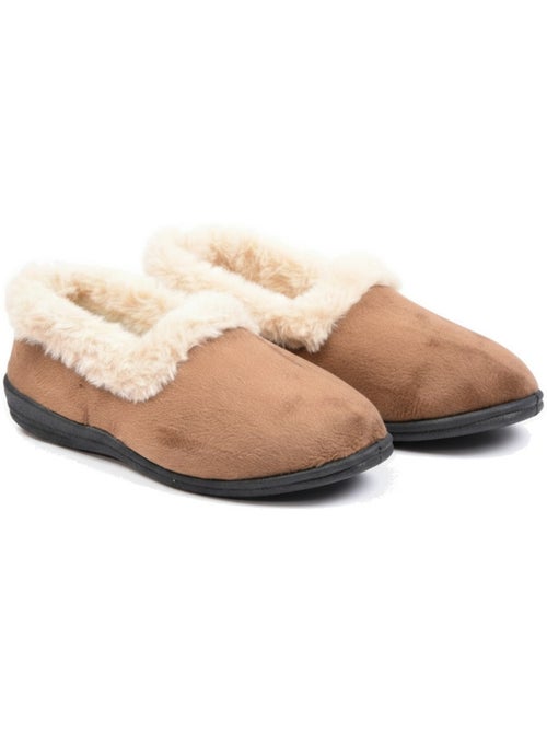 Pantofole donna ozabi invernali, feutrina tinta unita, collo finta pelliccia - Kiabi Pantofole donna ozabi invernali, feutrina tinta unita, collo finta pelliccia - Kiabi
