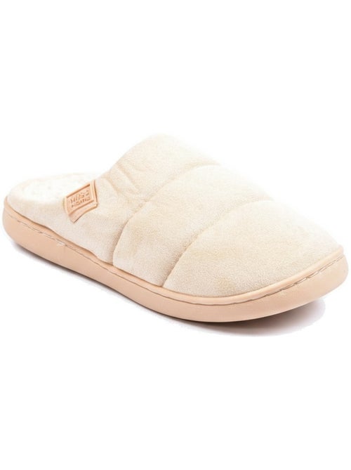Pantofole donna ozabi, scamosciato trapuntato effetto piumino, fodera pelliccia - Kiabi Pantofole donna ozabi, scamosciato trapuntato effetto piumino, fodera pelliccia - Kiabi