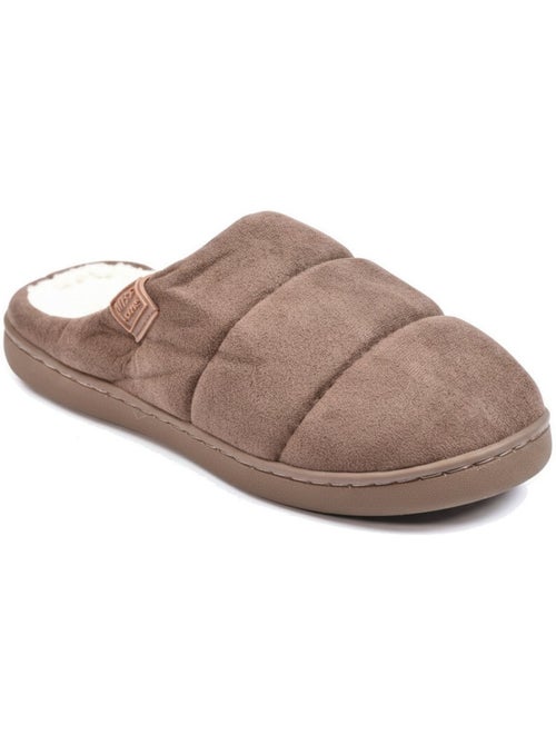 Pantofole donna ozabi, scamosciato trapuntato effetto piumino, fodera pelliccia - Kiabi Pantofole donna ozabi, scamosciato trapuntato effetto piumino, fodera pelliccia - Kiabi