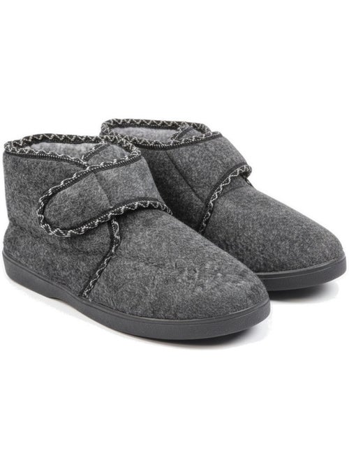 Pantofole donna ozabi tige alta, chiusura autoadesiva, feltro - Kiabi Pantofole donna ozabi tige alta, chiusura autoadesiva, feltro - Kiabi
