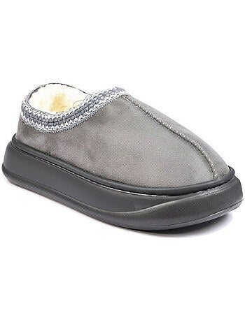 Pantofole donna stile scandinavo, tacco chiuso, interno foderato ozabi