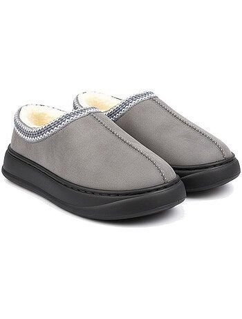 Pantofole donna stile scandinavo, tacco chiuso, interno foderato ozabi