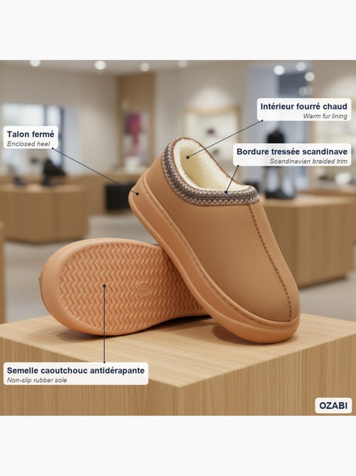 Pantofole donna stile scandinavo, tacco chiuso, interno foderato ozabi - Kiabi Pantofole donna stile scandinavo, tacco chiuso, interno foderato ozabi - Kiabi