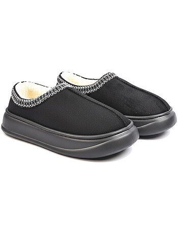 Pantofole donna stile scandinavo, tacco chiuso, interno foderato ozabi