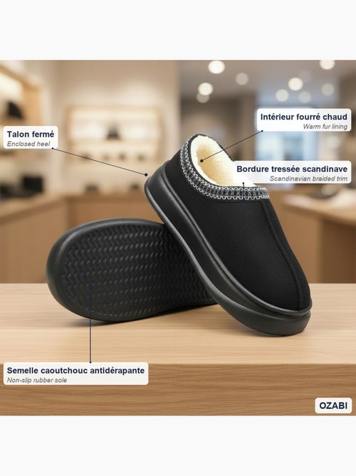 Pantofole donna stile scandinavo, tacco chiuso, interno foderato ozabi - Kiabi Pantofole donna stile scandinavo, tacco chiuso, interno foderato ozabi - Kiabi