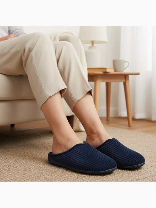Pantofole donna tinta unita velluto a coste sintetico ozabi - Kiabi Pantofole donna tinta unita velluto a coste sintetico ozabi - Kiabi