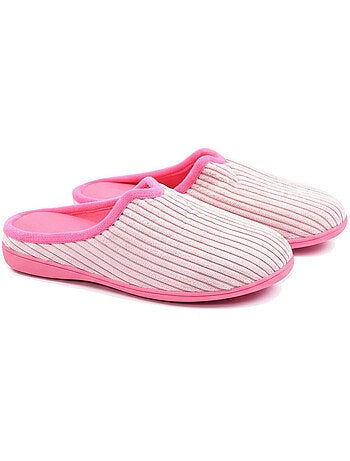 Pantofole donna tinta unita velluto a coste sintetico ozabi